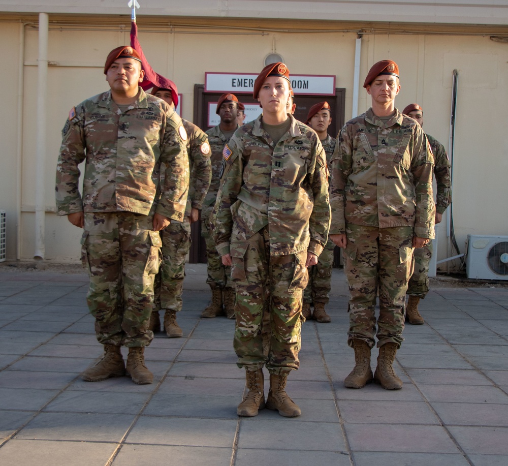 New First Sergeant Welcomed to TF Sinai Medical Company