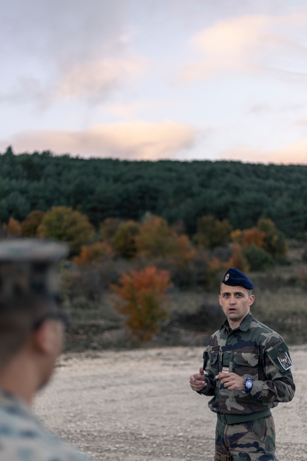 10th Marine Regiment French Bilateral Visit: Morning Formation