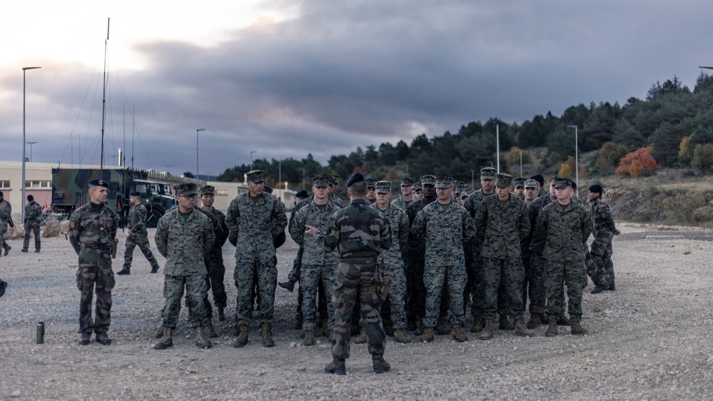 10th Marine Regiment French Bilateral Visit: Morning Formation