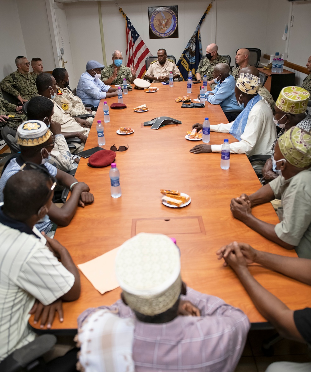 Djiboutian Elders Visit Camp Lemonnier burial site