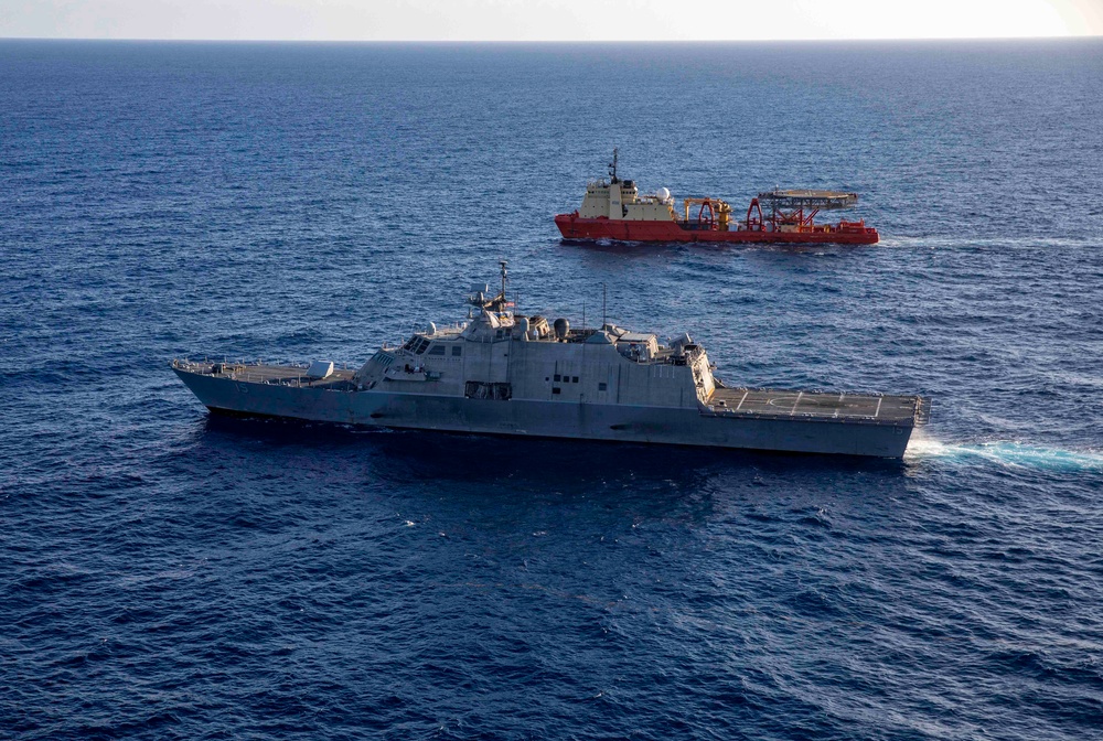 USS Billings Participates in a Photo Exercise with the Kellie Chouest