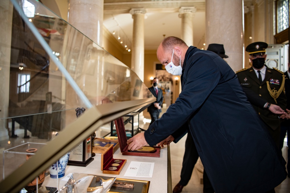 Minister of Defense of the Slovak Republic Jaroslav Nad Participates in a Public Wreath-Laying Ceremony at the Tomb of the Unknown Soldier