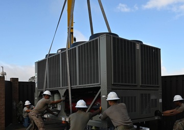 509th Civil Engineer HVAC Airmen execute chiller replacement