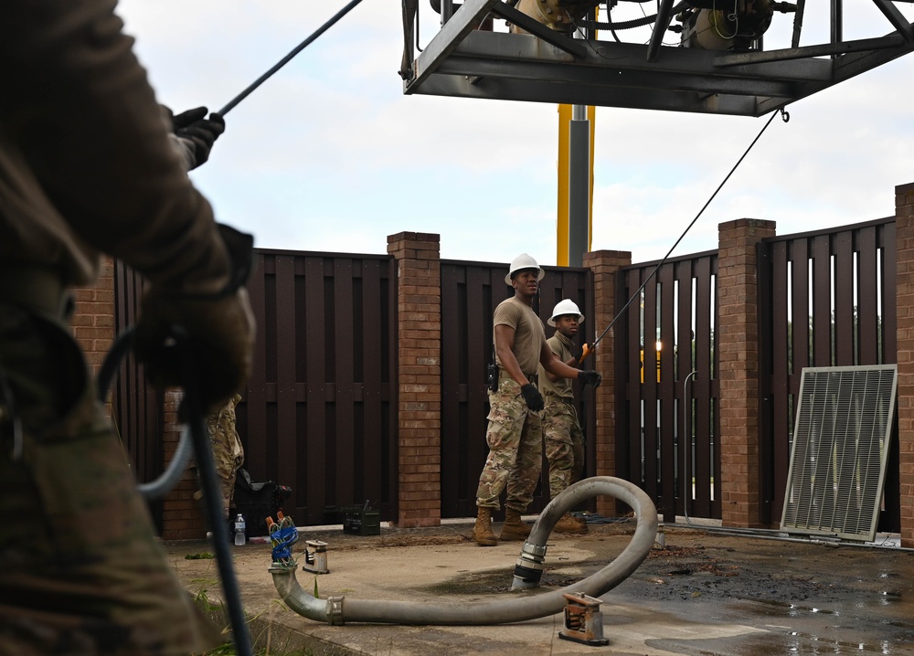 509th Civil Engineer HVAC Airmen execute chiller replacement