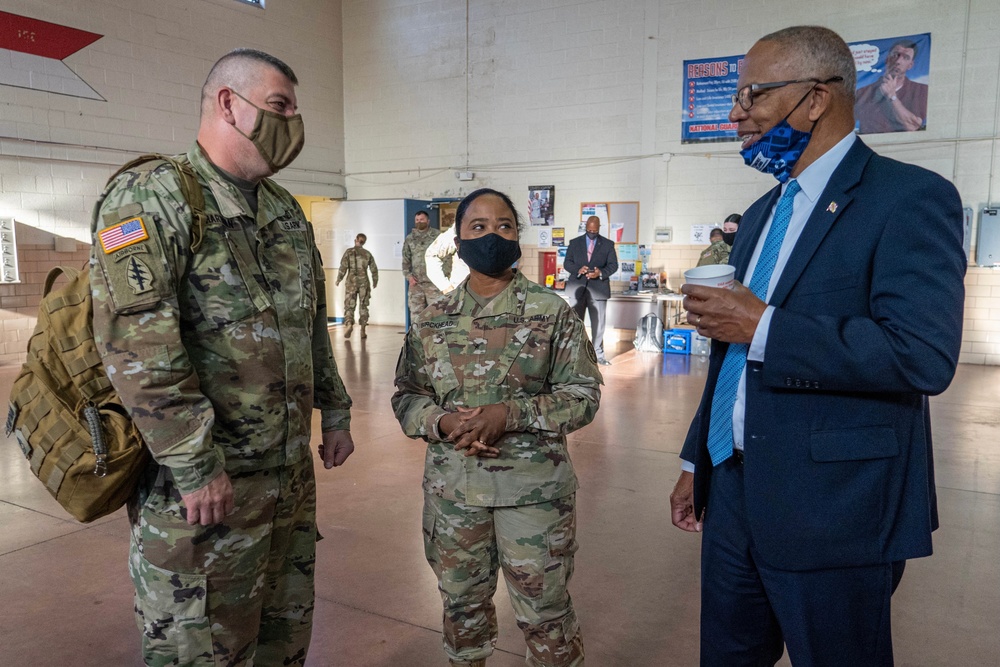 Lt. Gov. Boyd K. Rutherford visits MDNG Soldiers in Annapolis
