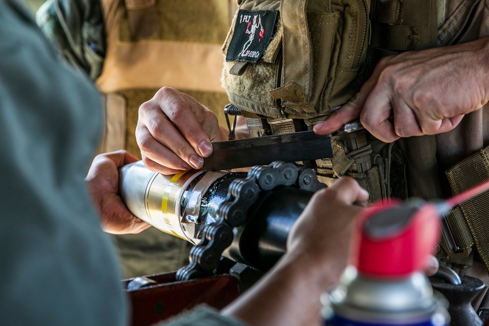 EOD Marines from across III MEF conduct joint ordnance exploitation range