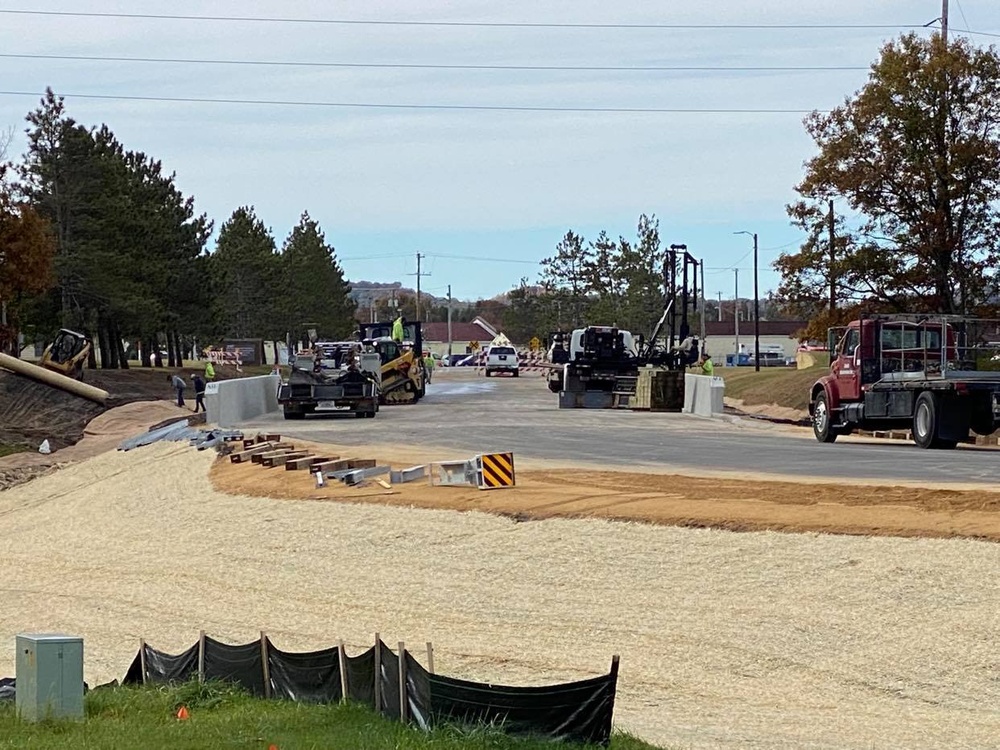 New bridge construction at Fort McCoy