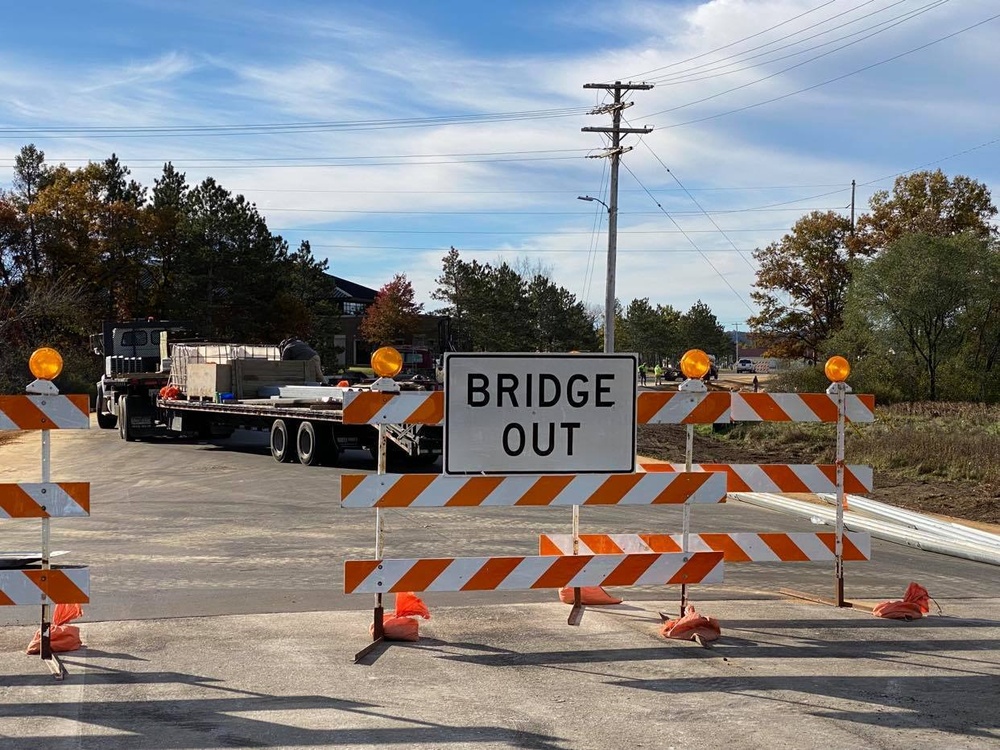 New bridge construction at Fort McCoy