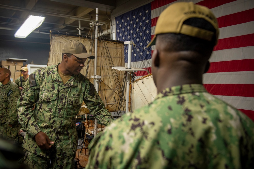 USS Constitution hosts Chief Petty Officer Heritage Weeks