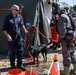 Doggy decontamination at Task Force 46 DUT LA exercise