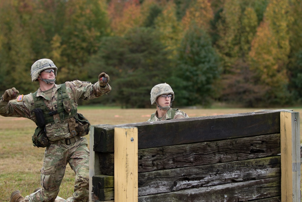 2nd Brigade Army ROTC Ranger Challenge hand grenade assault course