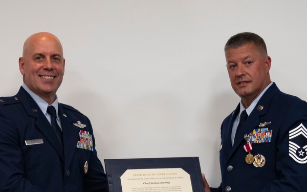 Chief Master Sgt. Josh Blakley retirement