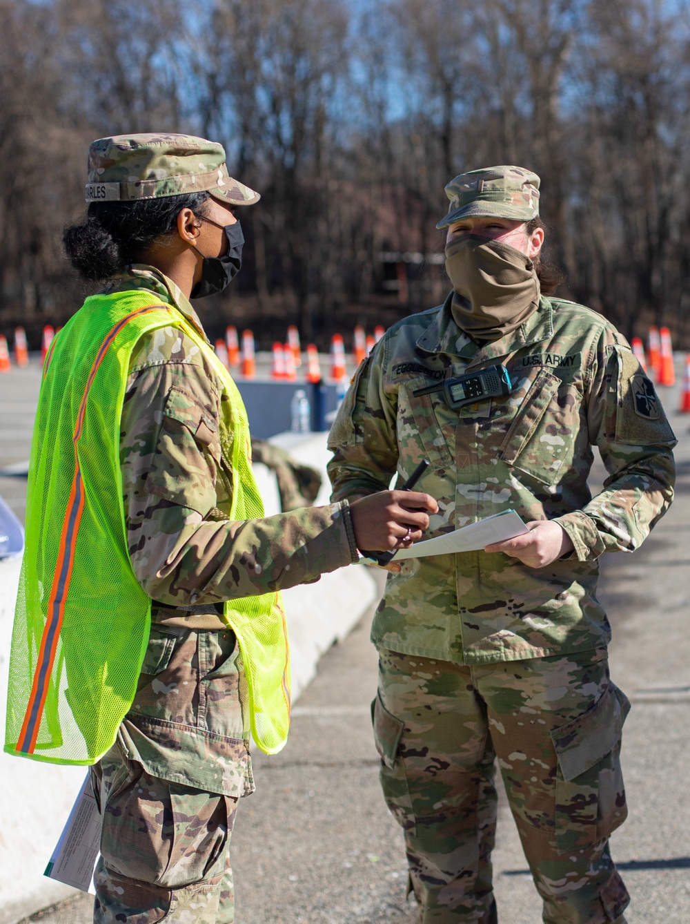 58th EMIB Soldiers support Six Flags America Mass Vaccination Site