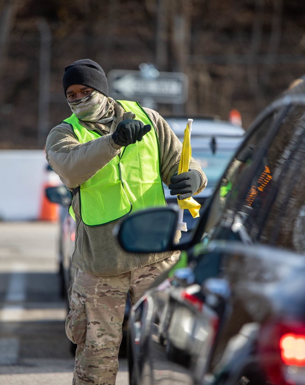 58th EMIB Soldiers support Six Flags America Mass Vaccination Site