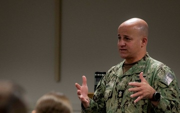 MCPON Russell Smith conducts fleet engagement at Navy Talent Acquisition Group New England