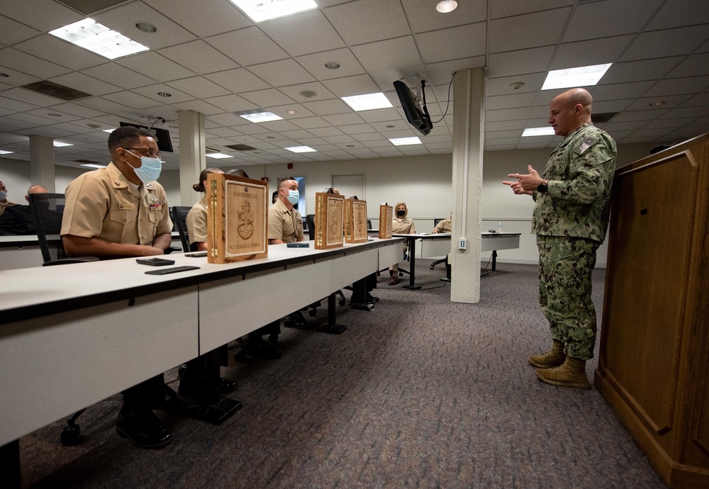 MCPON Russell Smith conducts fleet engagement at Navy Talent Acquisition Group New England