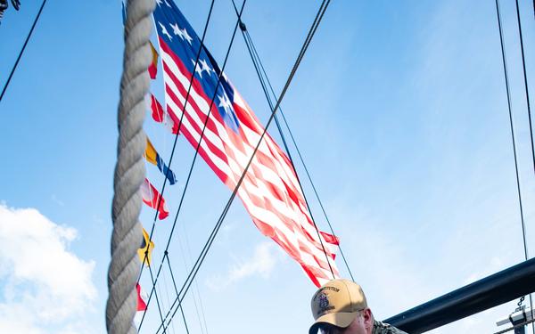 Chief petty officer selectees participate in Chief Heritage Week aboard USS Constitution