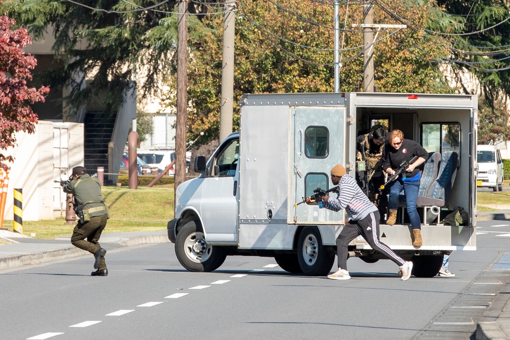 USAF and JGSDF conduct guard and protect exercise druing SRI