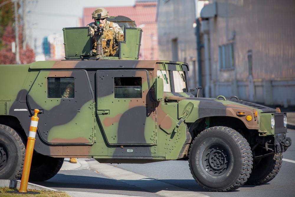 USAF and JGSDF conduct guard and protect exercise druing SRI