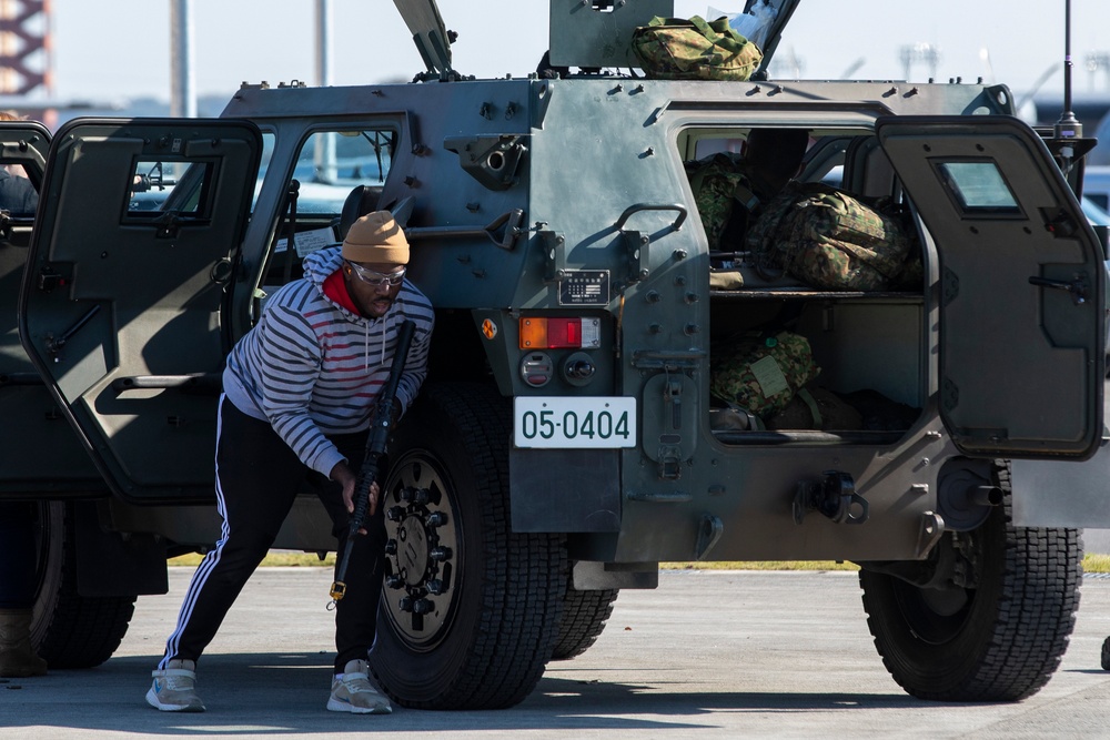 USAF and JGSDF conduct guard and protect exercise druing SRI