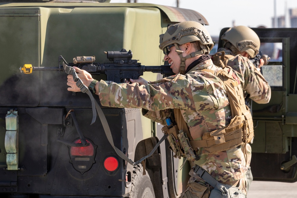 USAF and JGSDF conduct guard and protect exercise druing SRI