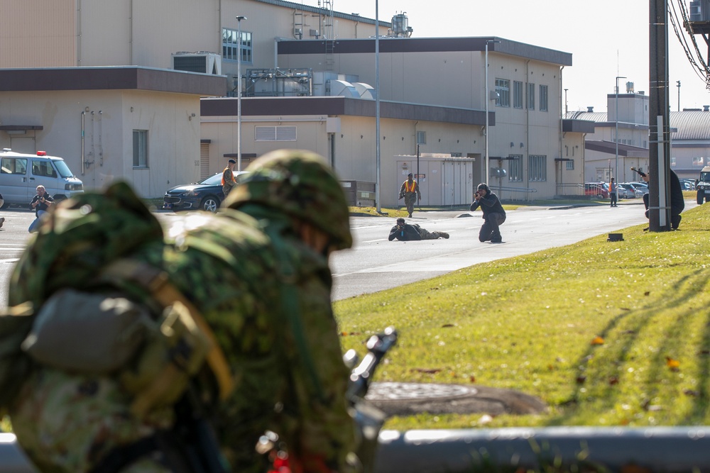 USAF and JGSDF conduct guard and protect exercise druing SRI