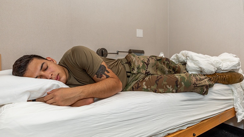 Soldier participates in sleep study