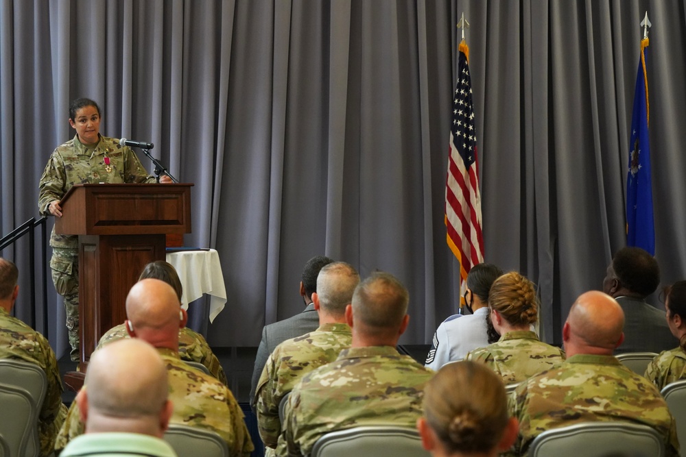 Chief Master Sgt. Danielle Hirvela honored in retirement ceremony