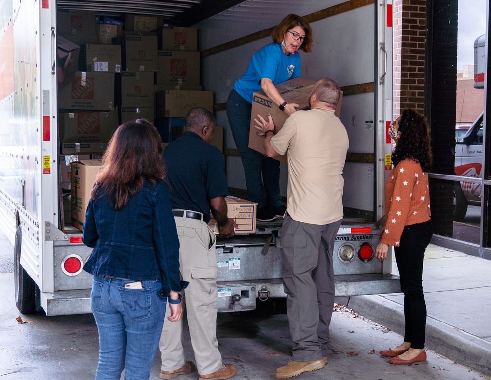 Task Force Eagle Receive Clothing Donations