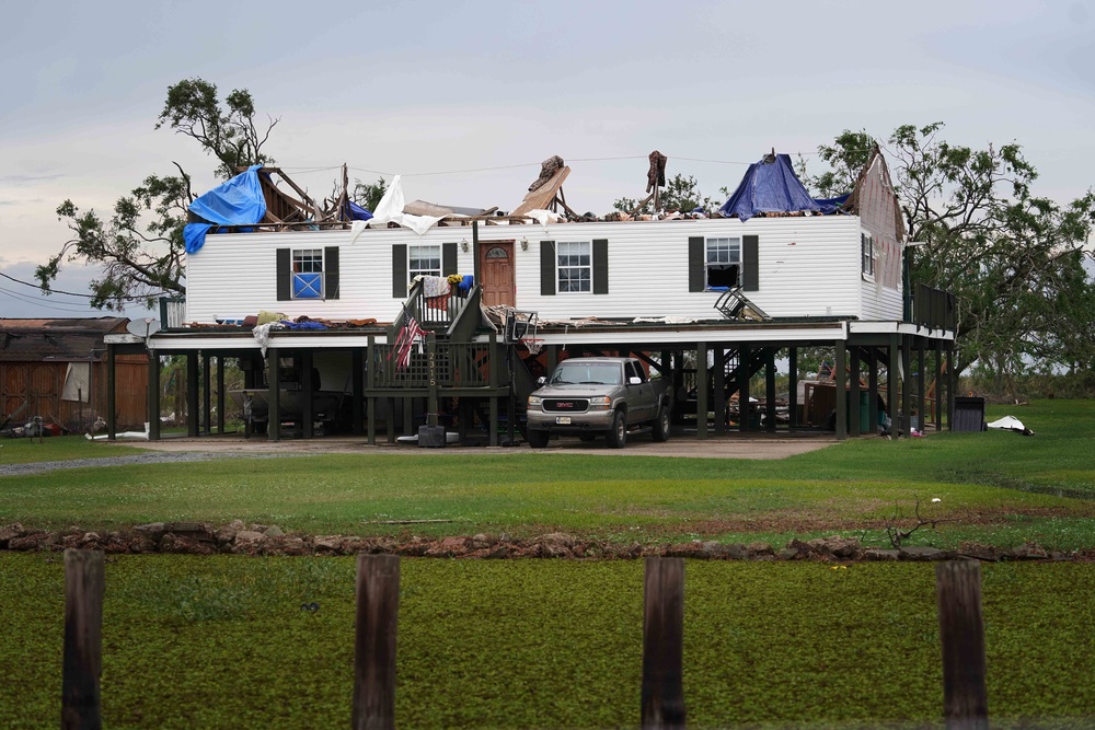 Hurricane Ida Storm Damage in Pointe Aux Chenes