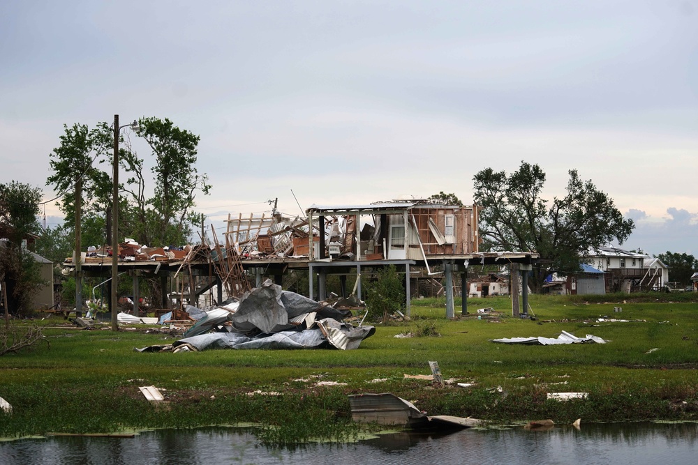 Hurricane Ida Storm Damage in Pointe Aux Chenes