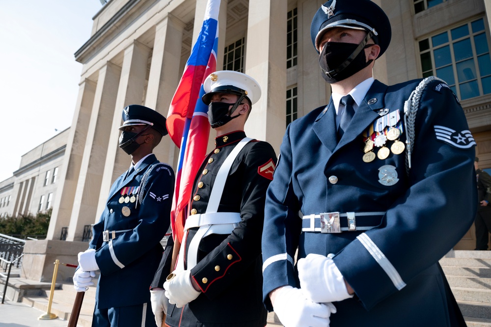 Secretary of Defense Austin Hosts Slovakia's Minister of Defense