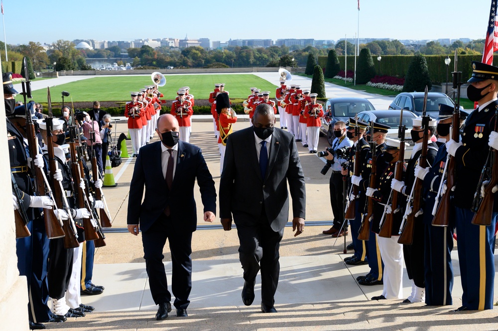 Secretary of Defense Austin Hosts Slovakia's Minister of Defense