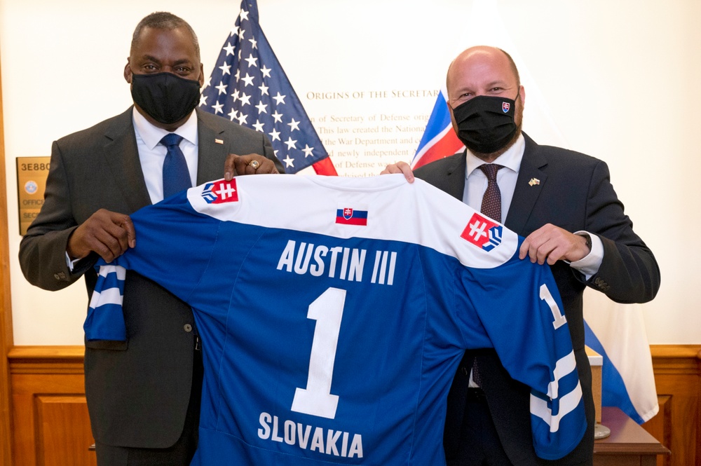 Secretary of Defense Austin Hosts Slovakia's Minister of Defense