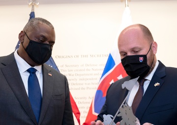 Secretary of Defense Austin Hosts Slovakia's Minister of Defense