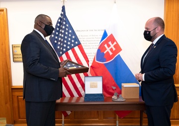 Secretary of Defense Austin Hosts Slovakia's Minister of Defense