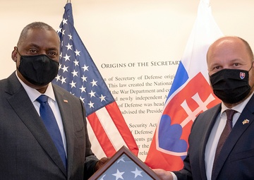 Secretary of Defense Austin Hosts Slovakia's Minister of Defense