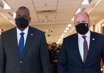 Secretary of Defense Austin Hosts Slovakia's Minister of Defense
