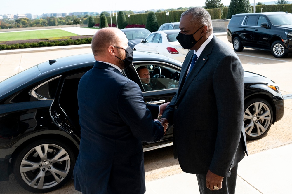 Secretary of Defense Austin Hosts Slovakia's Minister of Defense