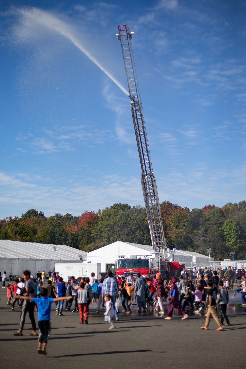 Quantico Fire Department Shows Afghan Guests a Static Display on TF Quantico