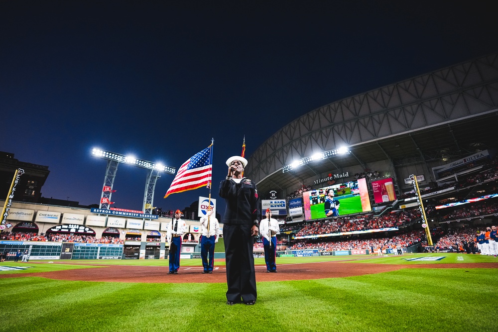 DVIDS - News - NTAG Houston Sailor Knocks It out of the Park with National  Anthem Performance at World Series