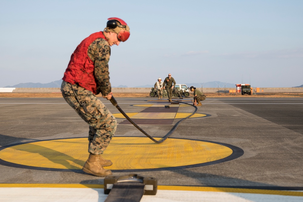 Exercise Active Shield 21: MCAS Iwakuni Marines Conduct an Arrested Landing of Aircraft