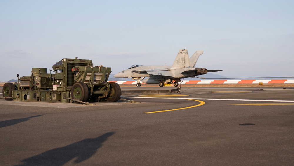 Exercise Active Shield 21: MCAS Iwakuni Marines Conduct an Arrested Landing of Aircraft