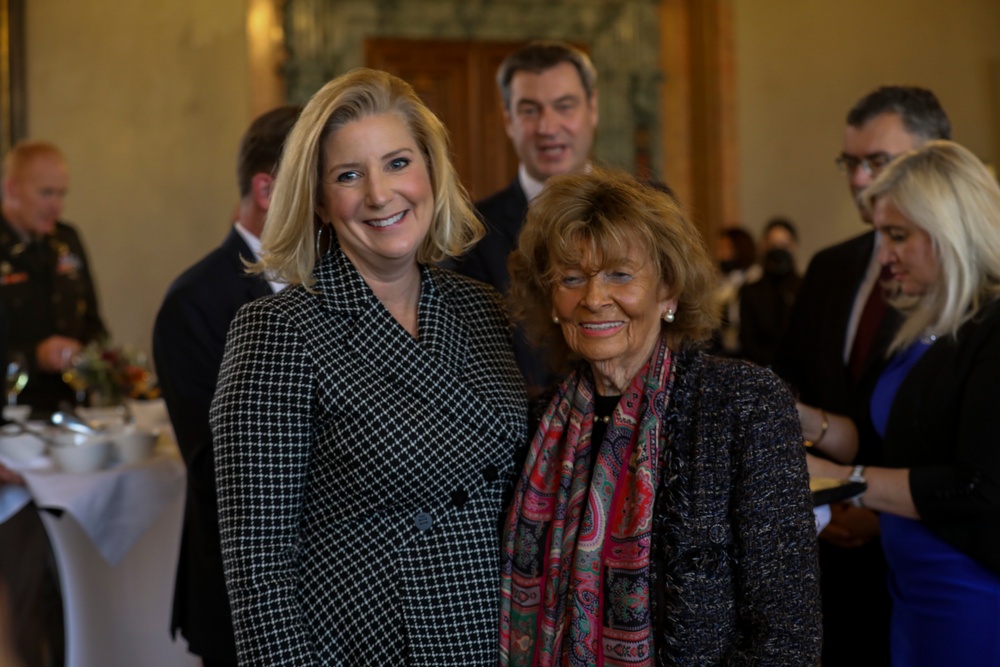 The Honorable Christine Wormuth Poses for a Photo with Charlotte Knobloch