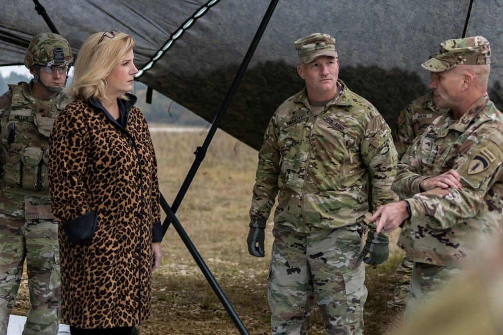 Brig. Gen. Joseph E. Hilbert Speaks to the Honorable Christine Wormuth