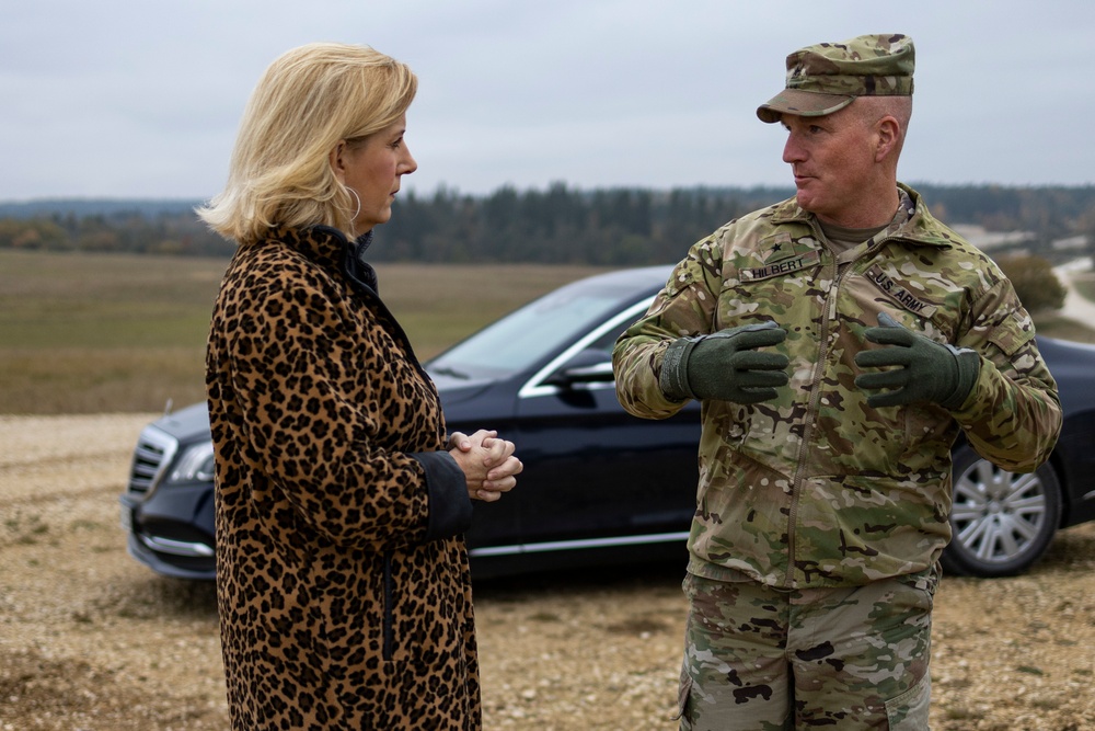 Brig. Gen. Joseph E. Hilbert Speaks to the Honorable Christine Wormuth