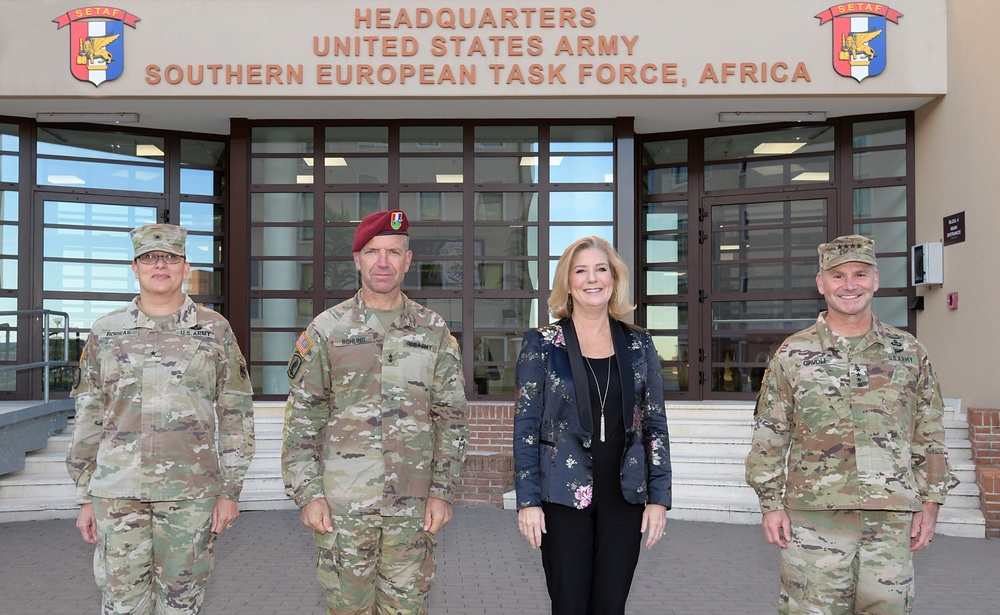 The Honorable Christine Wormuth, 25th Secretary of the United States Army, visits Caserma Del Din