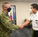 New Reserve Vice Commander of U.S. 4th Fleet Greets Foreign Liaison Officer During U.S. Navy Birthday Celebration