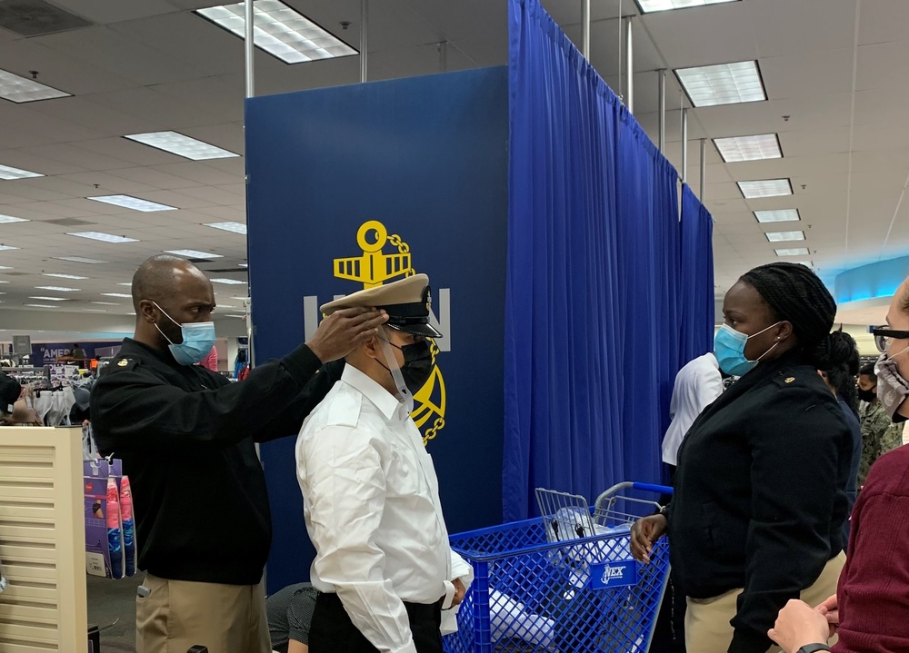 NEX Great Lakes assists newly selected Chief Petty Officers with their new uniforms