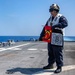 USS Billings Sailor Simulates a Fire During Crash and Salvage Drill